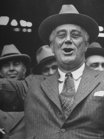 Franklin D. Roosevelt During Opening of Ball Game