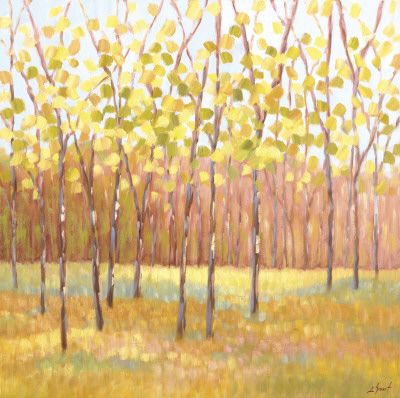 Yellow and Green Trees (center) Posters