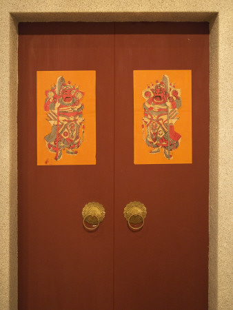 China, Hong Kong, Poster of General Guan Yu, Guarding God, to Drive Away Evil