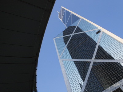 China, Hong Kong, Buildings in Downtown Dominated by Bank of America