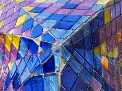 China, Hong Kong, Sculpture Made of Mosaic Glass Pieces