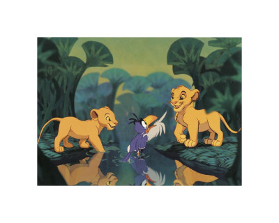 Simba, Zazu, and Nala