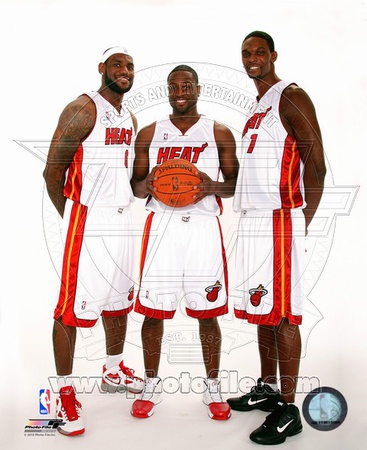 Dwyane Wade, LeBron James, &Chris Bosh 2010 Posed