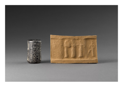 Cylinder Seal: Stage Presentation in Front of Deities