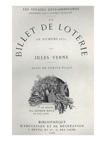 Jules Verne, Flyleaf of "Un Billet De Loterie" from "Extraordinary Journeys"