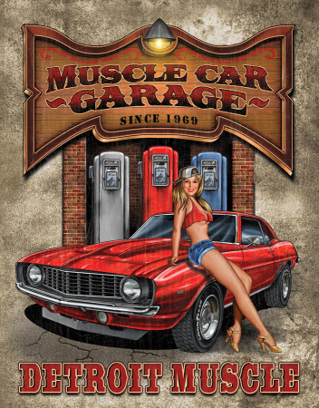 Legends - Muscle Car Garage Tin Sign