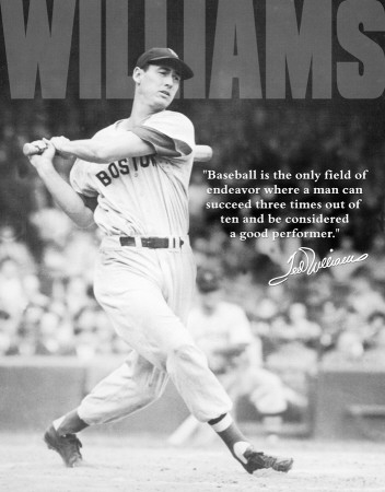 Ted Williams - Baseball Poster