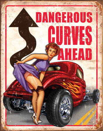 Legends - Dangerous Curves Tin Sign