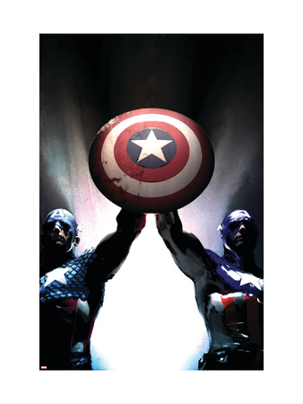 Captain America Reborn: Who will weild the shield? Cover: Captain America Art Print