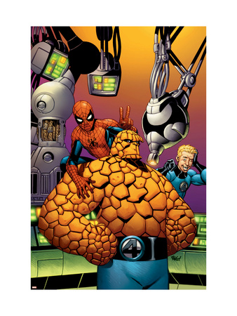 Fantastic Four #513 Cover: Thing, Spider-Man, and Johnny Storm