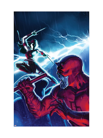 The Mighty Avengers #16 Cover: Daredevil and Elektra