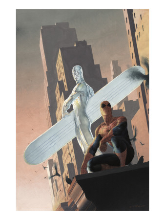 Silver Surfer: Requiem #2 Cover: Silver Surfer and Spider-Man