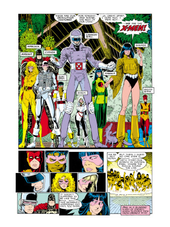 X-Men Annual #10 Group: Warlock, Sunspot, Cannonball, Cypher, Magma, Magik and New Mutants