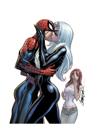 The Amazing Spider-Man #606 Cover: Spider-Man, Black Cat and Mary Jane Watson