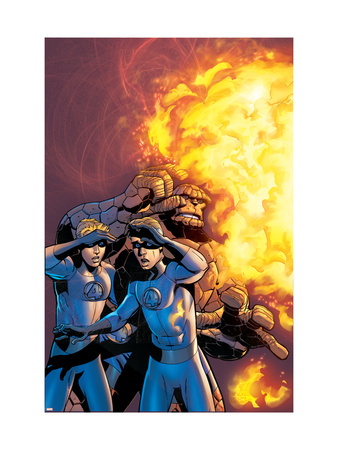 Fantastic Four #519 Cover: Human Torch and Thing