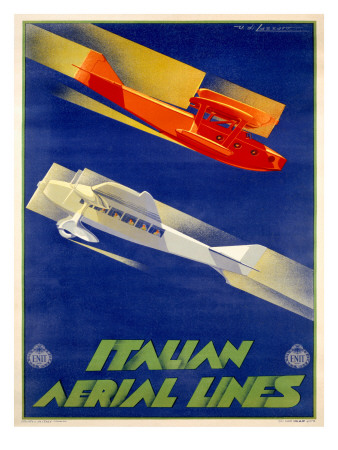 Alitalia Italian Airlines Poster