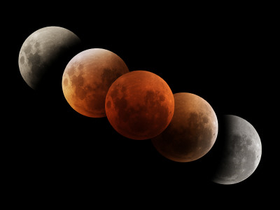 Composite Image of Lunar Eclipse