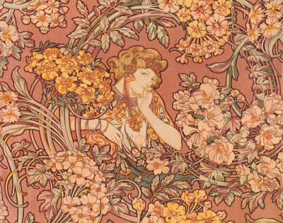 Redhead Among Flowers