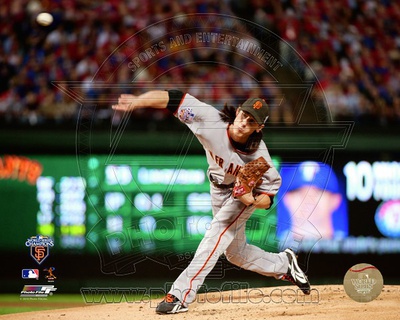 Tim Lincecum Game Five of the 2010 World Series Action