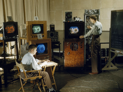 Buy Researchers Test Color Balance on a New Invention, a Color Television at AllPosters.com