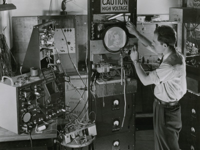 Buy Man Testing Early Television Equipment at AllPosters.com