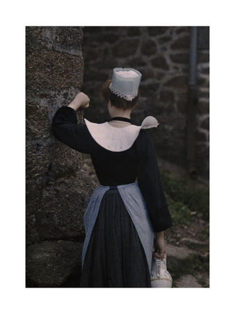 Buy A Photograph of a Woman in Traditional Costume from Behind at AllPosters.com