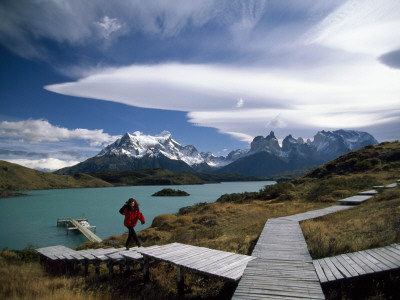 Buy Patagonia's Craggy Paine Massif Rises Beyond Lake Pehoe at AllPosters.com