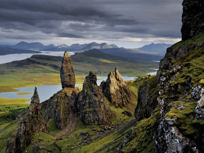 Buy Basalt Pinnacles Loom over the Sound of Raasay at AllPosters.com