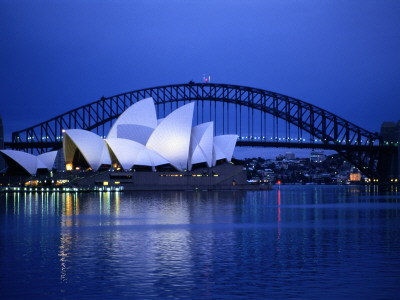 Buy Harbor and Opera House, Sydney, New South Wales, Austalia at AllPosters.com