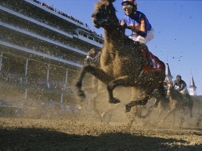 Buy Close Action Shot of Horses Racing in the Kentucky Derby at AllPosters.com