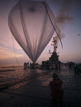 Buy A Naval Hot-Air Balloon Tugs at its Launch Pad on the USS Antietam at AllPosters.com