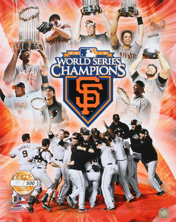 San Francisco Giants 2010 World Series Champions PF Gold Poster