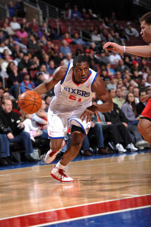 Los Angeles Clippers v Philadelphia 76ers: Thaddeus Young and Blake Griffin
