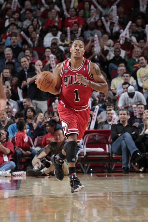 Buy Chicago Bulls v Houston Rockets: Derrick Rose at AllPosters.com