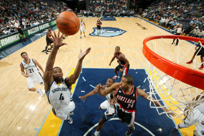 Portland Trail Blazers v Memphis Grizzlies: Sam Young and Andre Miller