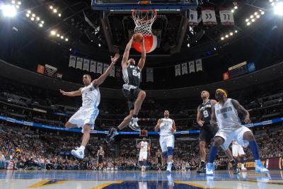 San Antonio Spurs v Denver Nuggets: Richard Jefferson and Aaron Afflalo