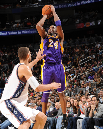 Buy Los Angeles Lakers v New Jersey Nets: Kobe Bryant and Brook Lopez at AllPosters.com
