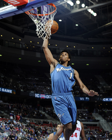 Washington Wizards v Detroit Pistons: Nick Young and Jason Maxiell