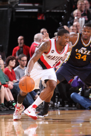 Buy Utah Jazz v Portland Trail Blazers: Wesley Matthews at AllPosters.com
