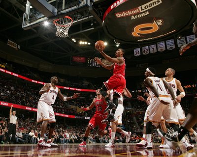Chicago Bulls v Cleveland Cavaliers: Derrick Rose, Antawn Jamison and Daniel Gibson