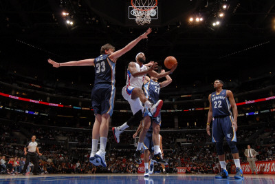 Memphis Grizzlies v Los Angeles Clippers: Baron Davis, Marc Gasol, Greivis Vasquez and Rudy Gay
