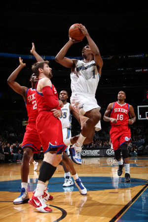 Philadelphia 76ers v Washington Wizards: Nick Young and Andres Nocioni