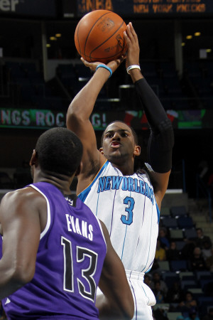 Sacramento Kings v New Orleans Hornets: Chris Paul and Tyreke Evans