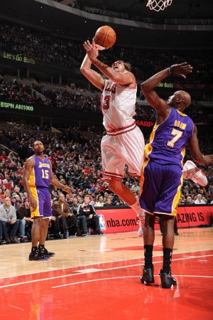 Los Angeles Lakers v Chicago Bulls: Joakim Noah and Lamar Odom