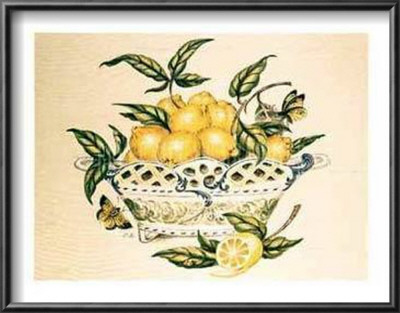 Lemons in a Porcelain Basket