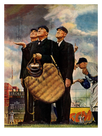 "Bottom of the Sixth"  (Three Umpires), April 23,1949