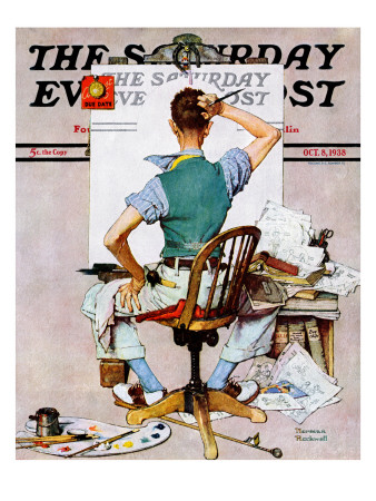 "Blank Canvas" Saturday Evening Post Cover, October 8,1938