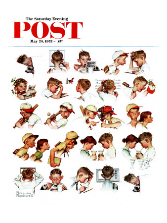 Buy "Day in the Life of a Boy" Saturday Evening Post Cover, May 24,1952 at AllPosters.com