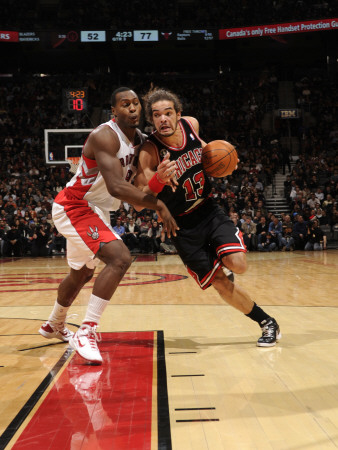 Buy Chicago Bulls v Toronto Raptors: Joey Dorsey and Joakim Noah at AllPosters.com