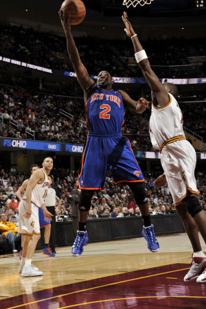 New York Knicks v Cleveland Cavaliers: Raymond Felton and Antawn Jamison
